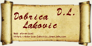 Dobrica Laković vizit kartica